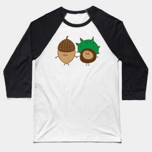 Acorn and chestnut Baseball T-Shirt